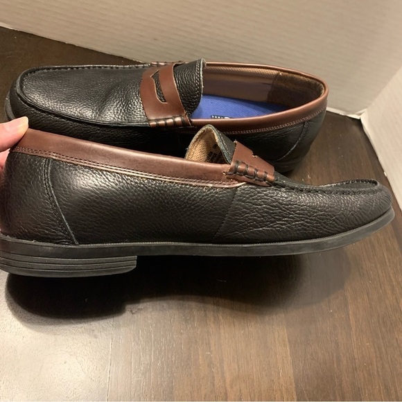 Florsheim Cricket Black And Brown Leather Loafers - Picture 6 of 9